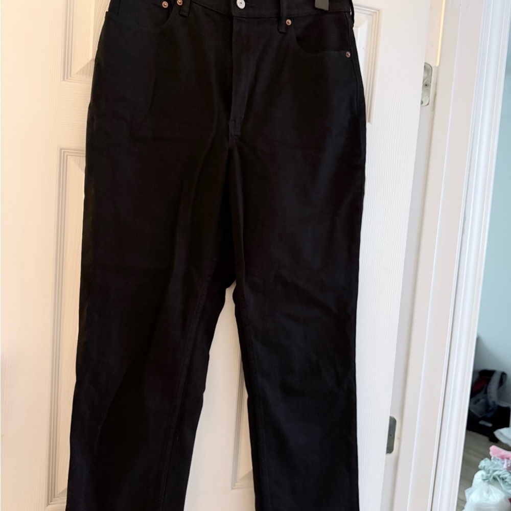 Abercrombie & Fitch Black Ultra High-Rise 90s Straight Jean